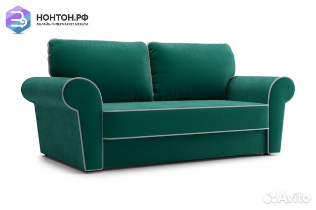 Диван еврокнижка Прованс изумрудный