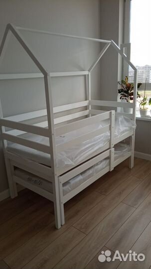 Детская кровать из массива березы для 2-х детей