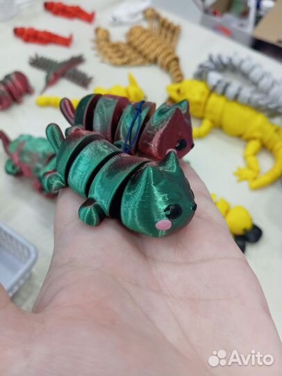 Подвижная лисичка игрушка антистресс 6 см