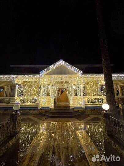 Гирлянда уличная бахрома 160 диодов на 3 метра, бр