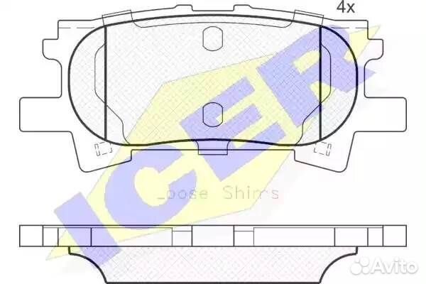Колодки торм. диск. задн. RX300