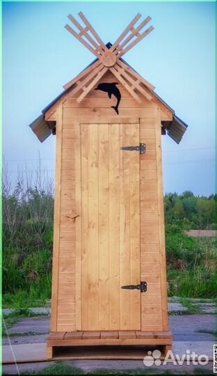 Дачный туалет деревянный SUN341