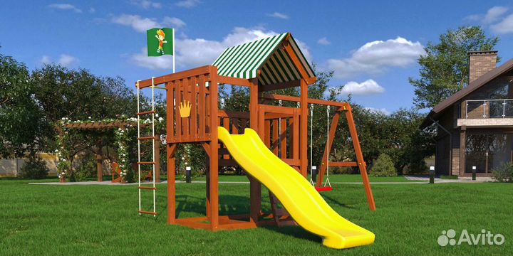 Детский комплекс игровая башня с балконом