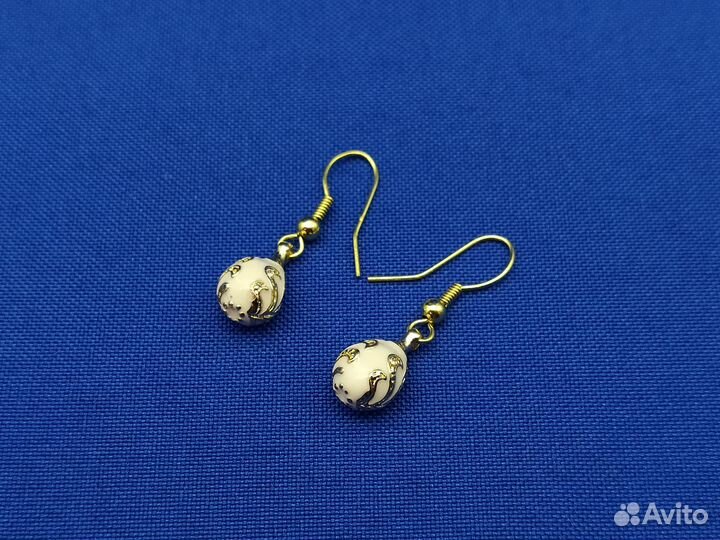 Миниатюрные серьги в стиле Фаберже