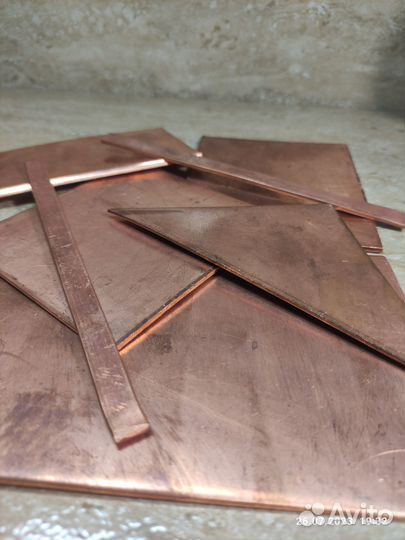 Медная пластина 1 штука