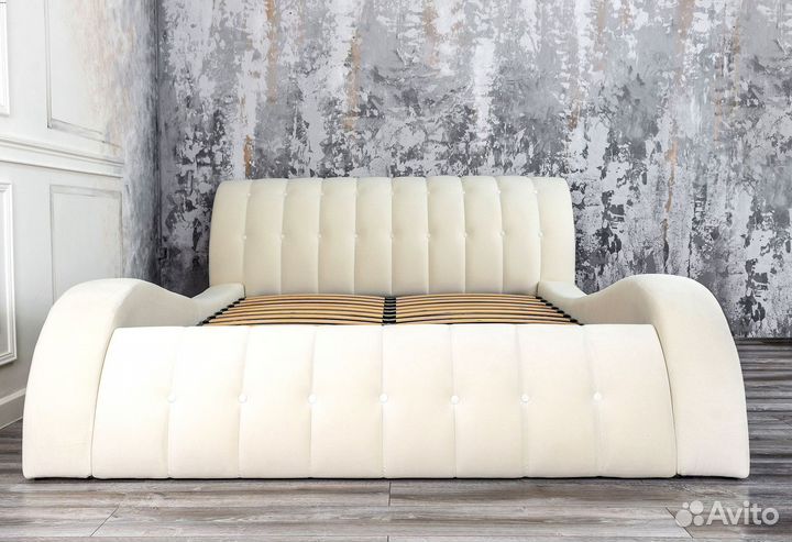 Кровать новая 200х200 слоновая кость Мадрид