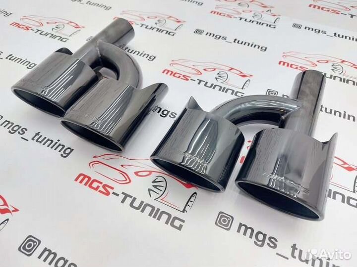 Насадки на выхлоп черные E63 AMG Мерседес W211