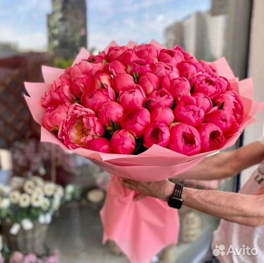 Пионы Букеты Цветы Доставка