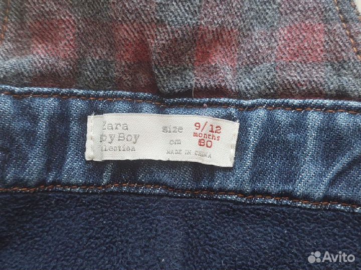 Джинсовый комбинезон zara 80