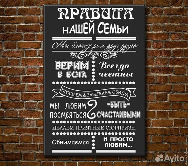 Правила дома. Холст 40*60