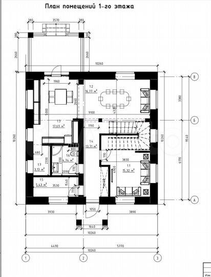 Коттедж 146,5 м² на участке 10 сот.