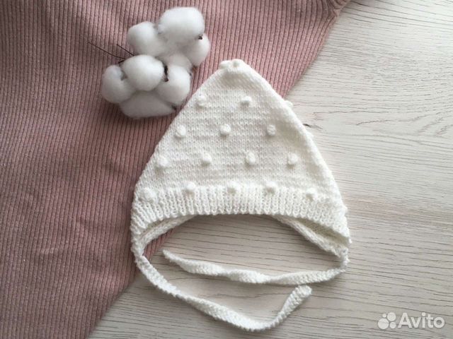 Детский вязаный чепчик