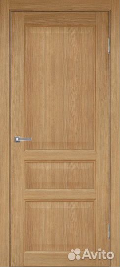 Межкомнатная дверь Милена, глухая, орех светлый 90