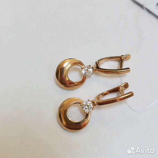 Золотые серьги, 585 проба