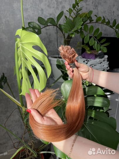 Волосы для наращивания натуральные б/у 60см