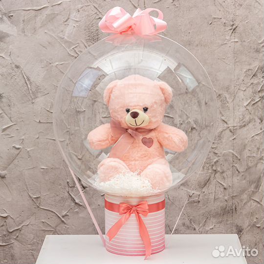 Подарочный набор: Плюшевый медвежонок в в шаре