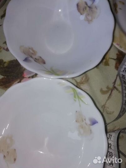 Пиалы салатники акварель с цветами ирисами