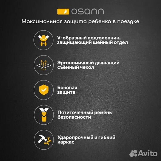 Автокресло Osann flux isofix, гр. 1/2/3