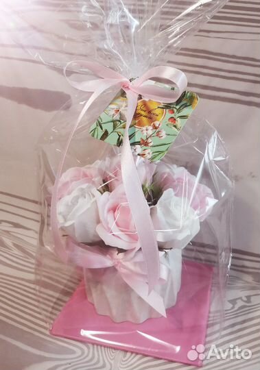 Букет из мыльных роз