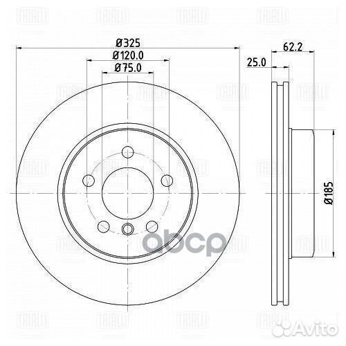 Диск торм. для а/м BMW X3 (E83) (04) перед. d