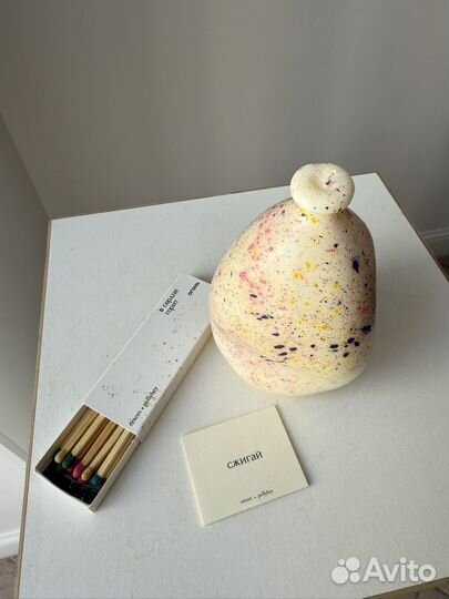 Свеча шарик цветной notem pollyhey