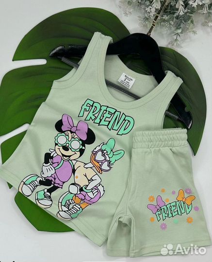 Детский костюм шорты и футболка для девочки