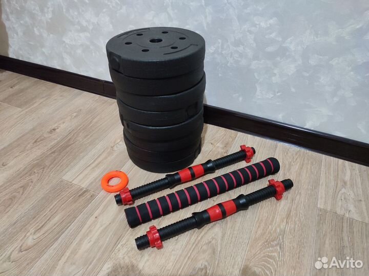 Гантели на 25 кг + гриф для штанги