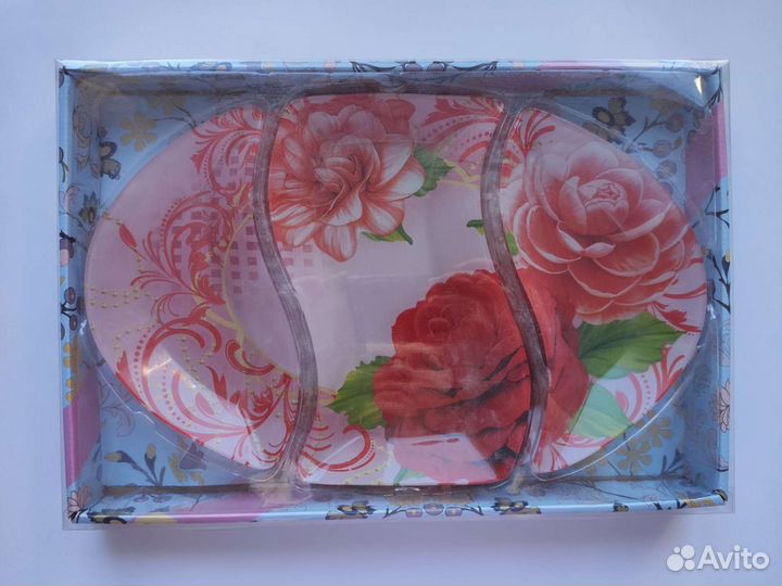 Менажница стеклянная 4 предмета