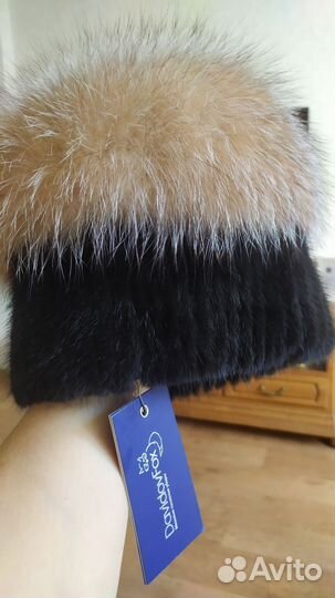 Шапка женская, норка + лиса