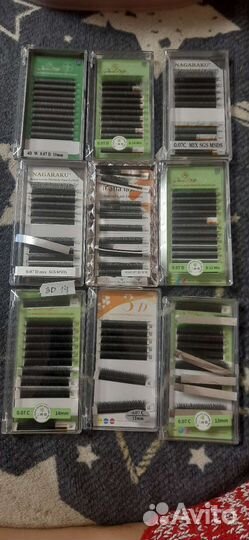 Ресницы для наращивания пучки готовые 3д