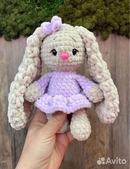 Плюшевый зайка ручной работы