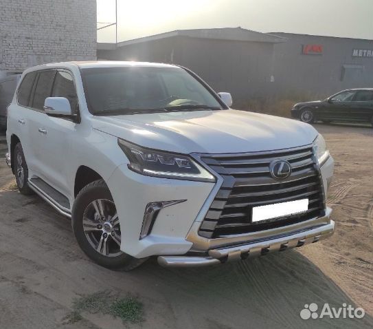 Защита бампера с зубьями Lexus LX 450 2016 -2022