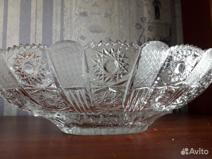 Хрусталь Чехословакия СССР. Салатник лзхс