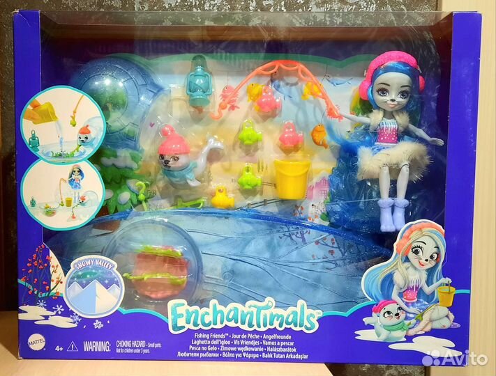 Enchantimals Джунгли лодка Танцы на льду Рыбалка