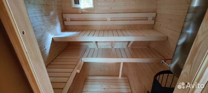 Баня бочка квадро. Есть выставка в Москве