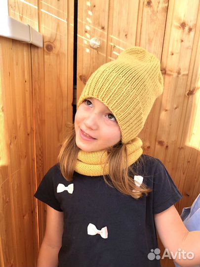 Шапочка и снуд из 100 мериносовой шерсти