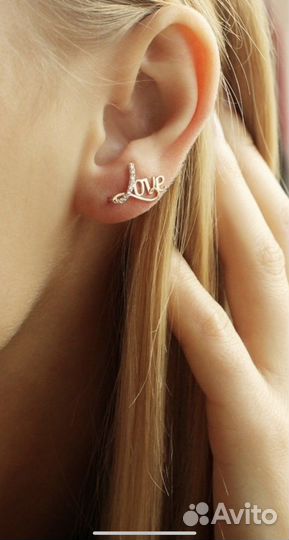 Серьга каффа 585 пробы