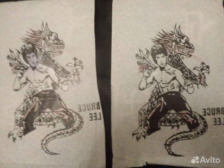 Рисунок на одежду долговечный Bruce Lee