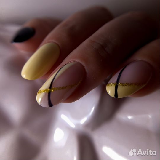 Маникюр гель лак наращивание