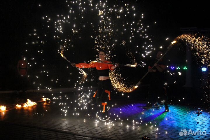 Огненное фаер шоу/огненные сердца /артисты