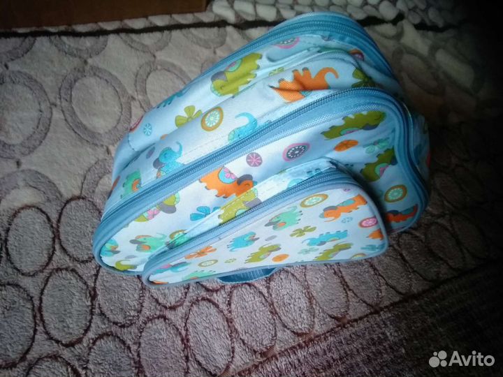 Рюкзак детский сумка Слоники для пикника Посуда