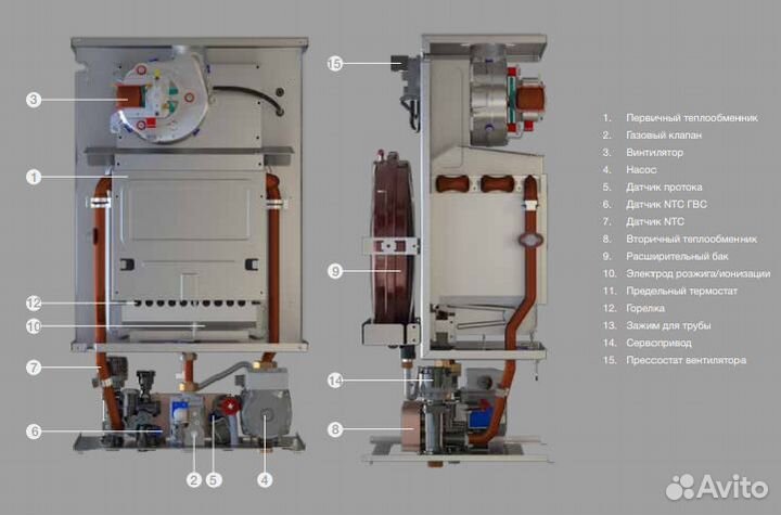 Котел газовый E.C.A.настенный gelios plus 24 HM NG