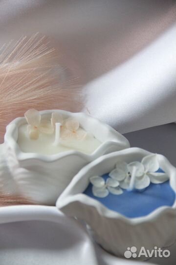 Свечи из кокосового воска ручной работы