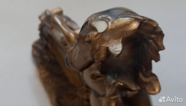 19 см Фигурка Мальчик с Лошадью, под реставрацию