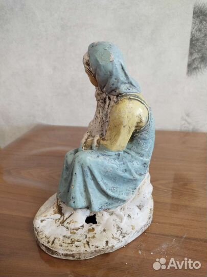 Статуэтка из гипса СССР Алёнушка с козленком