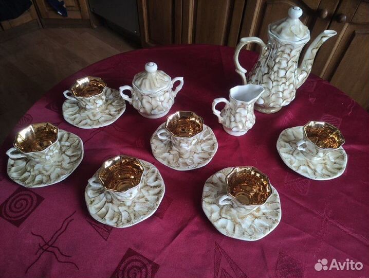 Сервиз кофейный c декором новый