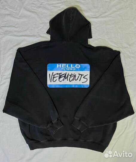 Hello my name is vetements zip hoodie