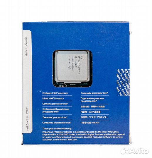 Процессор Intel Core i5 10600KF, BOX (без кулера)