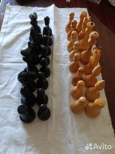Шахматы без коробки, деревянные СССР, советские