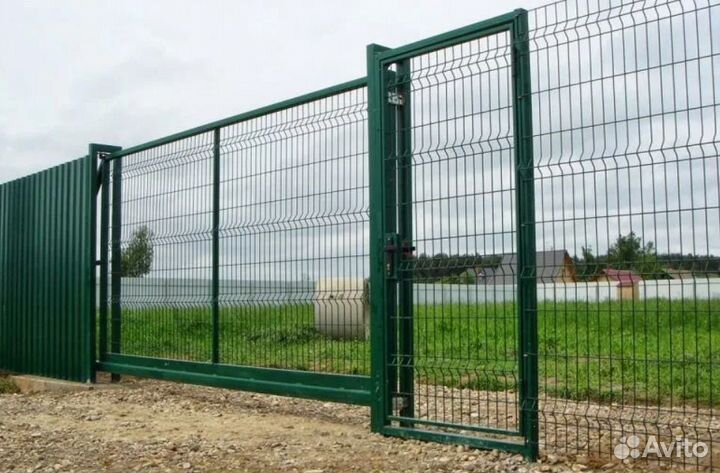 Забор из 3D сетки,калитки быстро